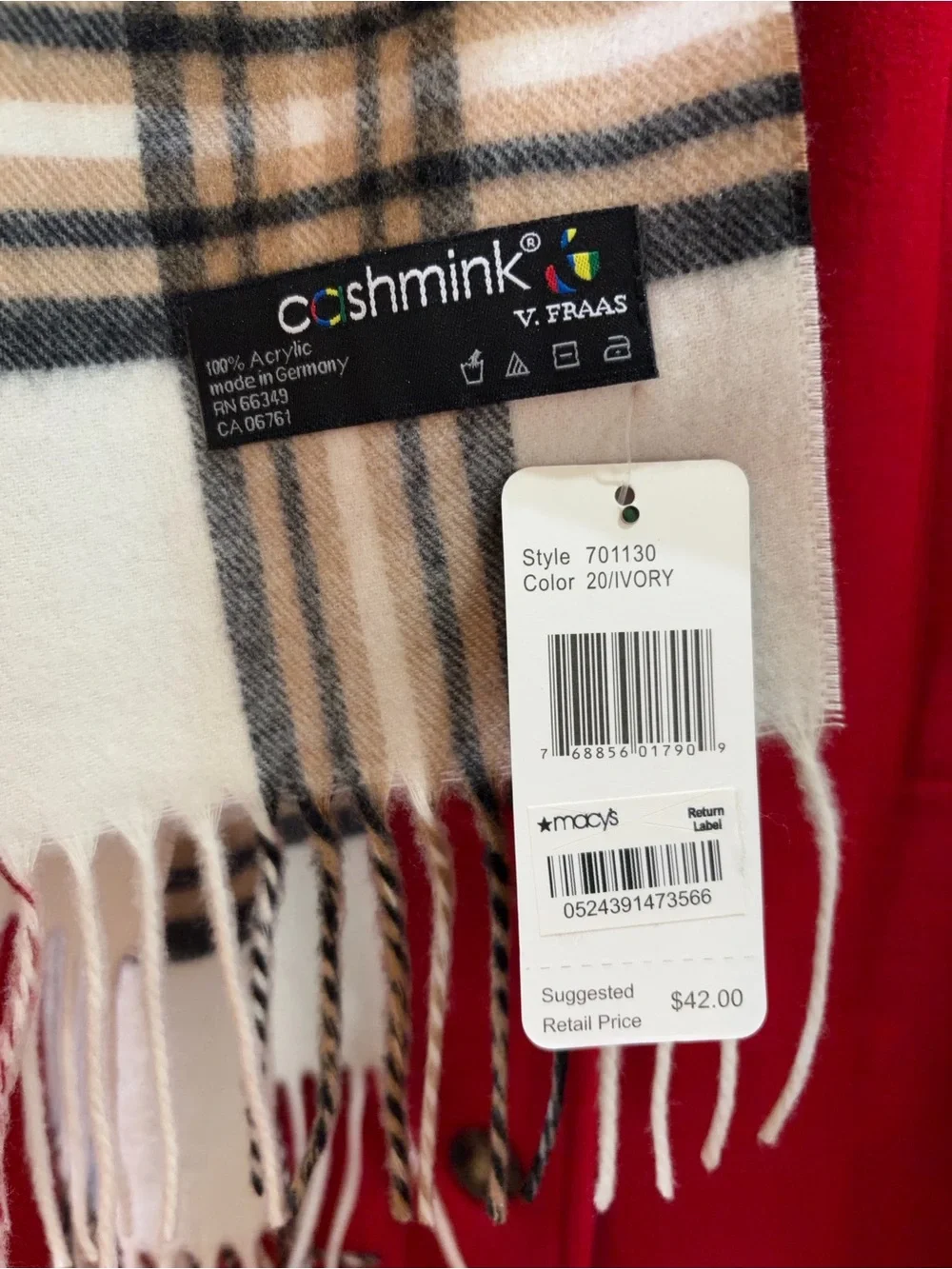 Cashmink Plaid Scarf